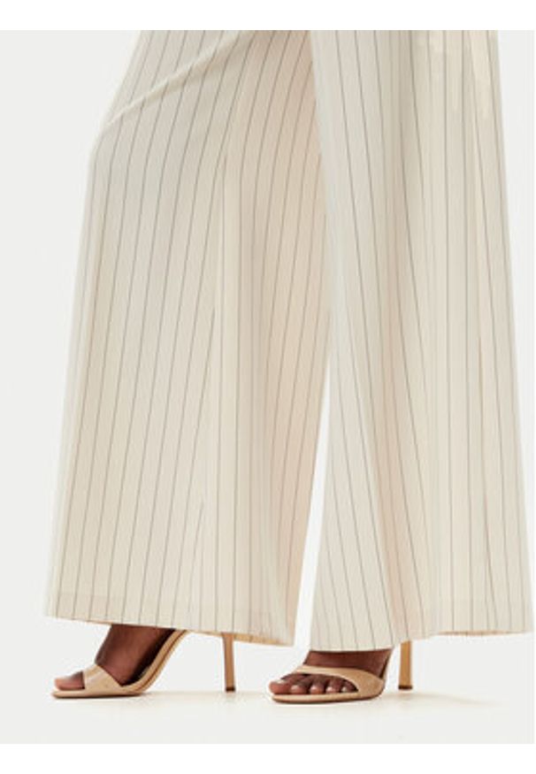 Fracomina Spodnie palazzo FR25SV3002W761D4 Beżowy Wide Leg. Kolor: beżowy. Materiał: syntetyk