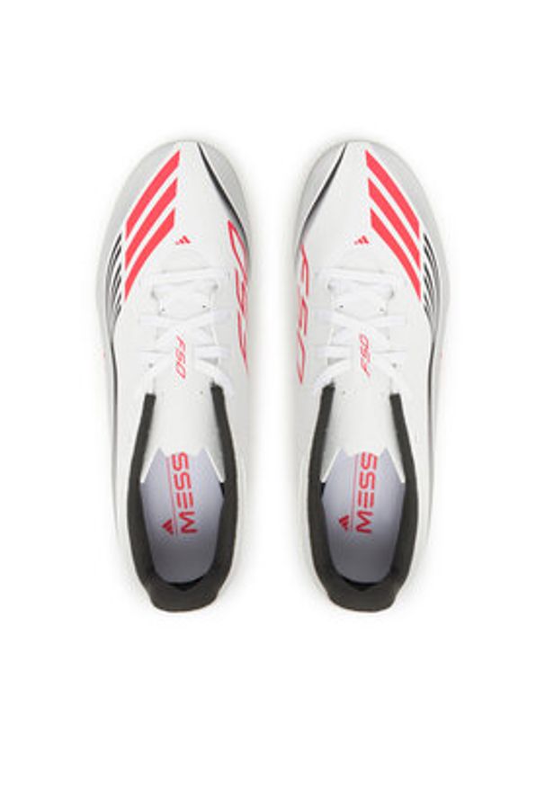 Adidas - adidas Buty do piłki nożnej F50 Messi Club JP7443 Biały. Kolor: biały. Materiał: skóra