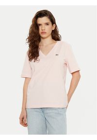 Lacoste T-Shirt TF7300 Różowy Regular Fit. Kolor: różowy. Materiał: bawełna