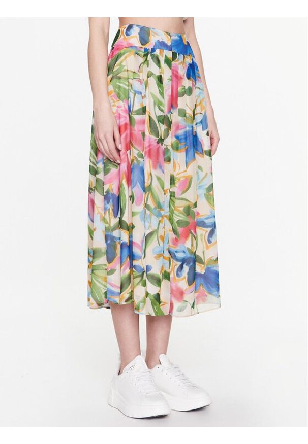 NAF NAF Spódnica Laquarelle XENJ35 Kolorowy Regular Fit. Materiał: syntetyk. Wzór: kolorowy