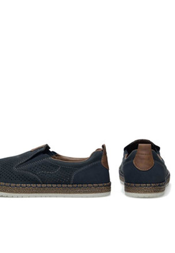 Rieker Półbuty B5258-14 Niebieski. Kolor: niebieski. Materiał: skóra