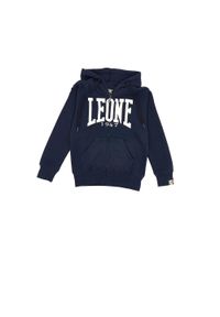 LEONE 1947 APPAREL - Dziecięca bluza z kapturem Basic Leone zapinana na zamek na całej długości. Typ kołnierza: kaptur. Kolor: niebieski. Sport: joga i pilates