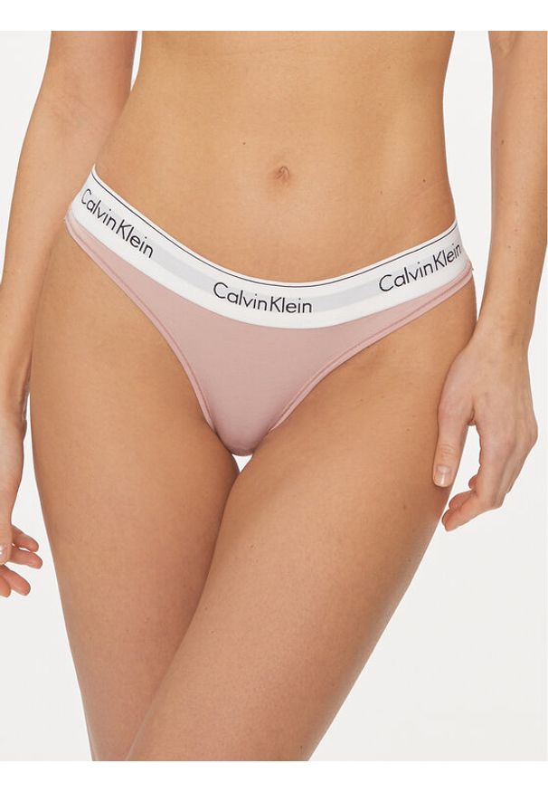 Calvin Klein Underwear Stringi 0000F3786E Różowy. Kolor: różowy. Materiał: bawełna