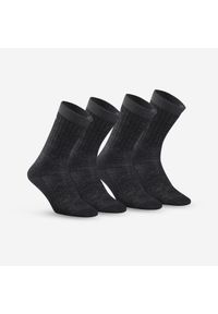 quechua - Skarpety turystyczne Quechua SH900 Mid. Kolor: wielokolorowy, szary, czarny. Materiał: poliamid, wełna, elastan. Sport: turystyka piesza #1