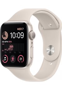 APPLE - Smartwatch Apple Watch SE 2022 GPS 44mm Starlight Alu Sport Beżowy (MNJX3SE/A). Rodzaj zegarka: smartwatch. Kolor: beżowy. Styl: sportowy #1