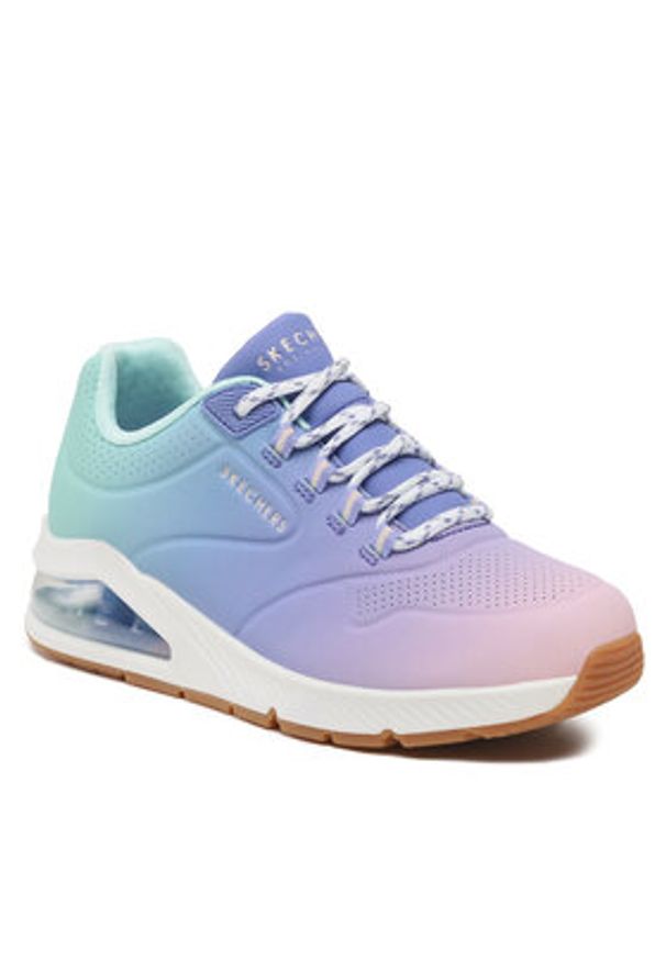 skechers - Skechers Sneakersy Color Waves 155628/BLMT Kolorowy. Materiał: skóra. Wzór: kolorowy