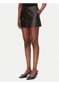 JJXX Spódnica z imitacji skóry Selma 12271904 Czarny Slim Fit. Kolor: czarny. Materiał: skóra