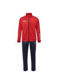 Zestaw dresów sportowych dla dorosłych Hummel Promo Poly Suit. Kolor: czerwony, niebieski, wielokolorowy, różowy. Materiał: dresówka #1