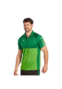 ERIMA - Polo Erima Six Wings. Typ kołnierza: polo. Kolor: zielony. Sport: piłka nożna #1