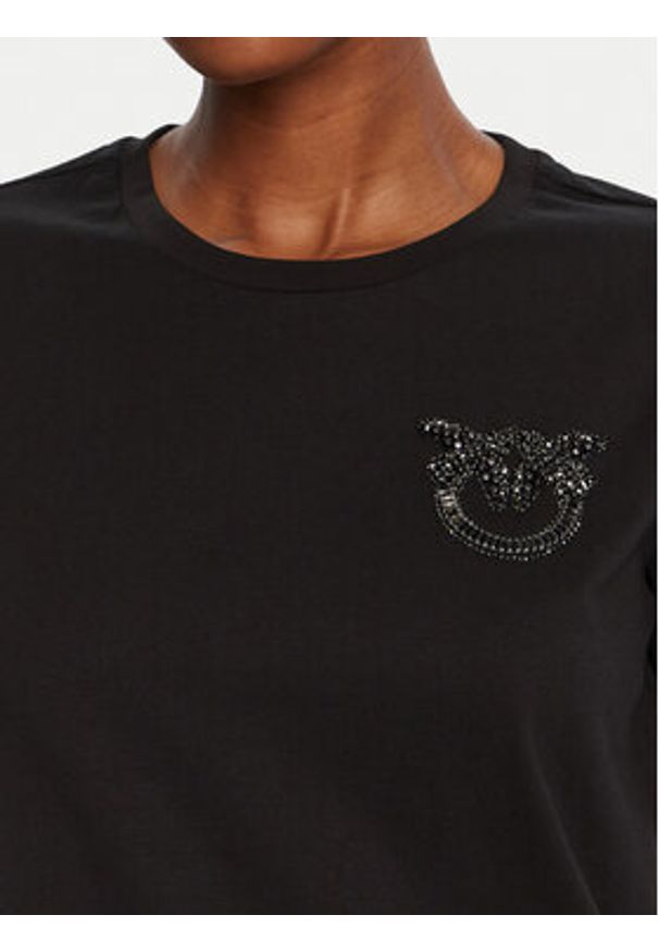 Pinko - PINKO T-Shirt Nambrone 103320 A2RN Czarny Regular Fit. Kolor: czarny. Materiał: bawełna