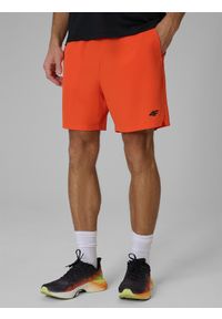 4f - 4F Spodenki treningowe szybkoschnące męskie - pomarańczowe M. Kolor: pomarańczowy. Materiał: tkanina, włókno, skóra. Sport: fitness #2