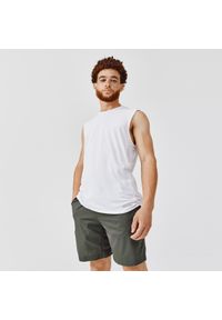 KALENJI - Koszulka do biegania bez rękawów męska Kalenji Dry+. Kolor: biały. Materiał: materiał, poliester, elastan. Długość rękawa: bez rękawów