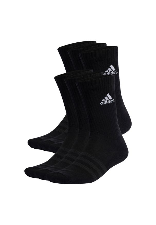 Adidas - Cushioned Sportswear Crew Socks 6 Pairs. Kolor: biały, wielokolorowy, czarny. Materiał: materiał. Sport: fitness