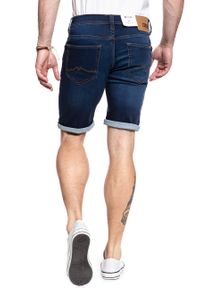 Mustang - SPODENKI MUSTANG Chicago Short DENIM BLUE 1008363 5000 982. Materiał: denim #3