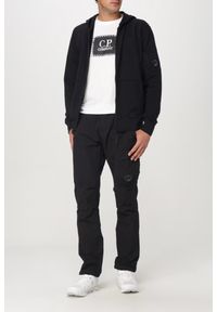 C.P. Company - C.P. COMPANY Czarna męska bluza Hooded Open, Rozmiar XXL. Kolor: czarny