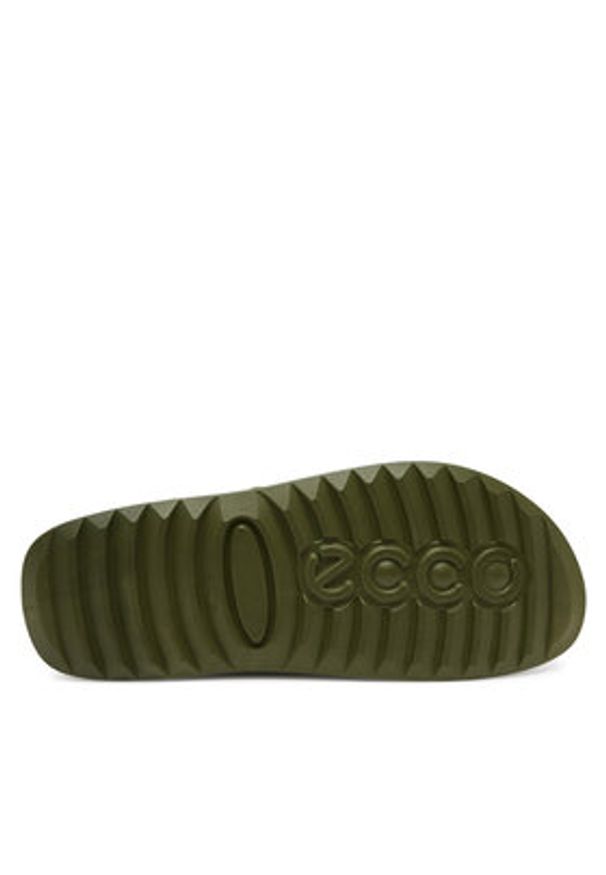 ecco - ECCO Klapki Cozmo 50098402374 Khaki. Kolor: brązowy. Materiał: nubuk, skóra