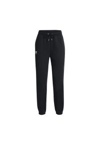 Spodnie sportowe damskie Under Armour Essential Fleece Joggers. Kolor: czarny. Materiał: dresówka. Sport: bieganie #1