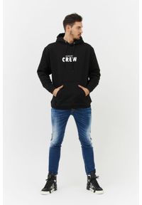 Balenciaga - BALENCIAGA Czarna bluza męska z kapturem i logo, Rozmiar XS. Typ kołnierza: kaptur. Kolor: czarny. Materiał: prążkowany. Wzór: nadruk