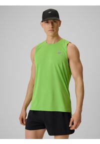 4f - 4F Koszulka do biegania regular szybkoschnąca męska - zielona L. Kolor: zielony. Materiał: materiał, włókno. Długość: długie. Sport: bieganie, fitness #1