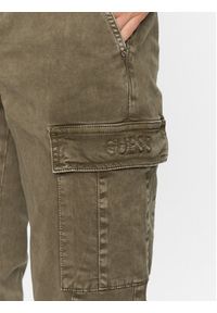 Guess Spodnie materiałowe W3YB20 WEDY4 Khaki Loose Fit. Kolor: brązowy. Materiał: materiał, bawełna #4