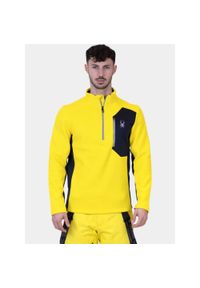 Sweter męski Spyder Bandit HZ. Kolor: czarny, wielokolorowy, żółty. Materiał: polar. Długość: długie. Sport: turystyka piesza