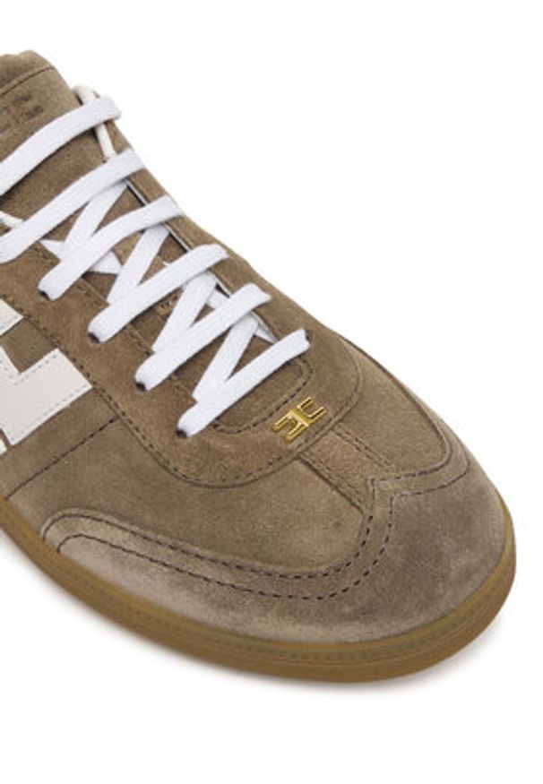 Elisabetta Franchi Sneakersy SA61G61E2 Brązowy. Kolor: brązowy. Materiał: zamsz, skóra