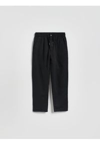 Reserved - Spodnie z bawełną - czarny. Kolor: czarny. Materiał: bawełna #1