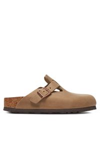 Birkenstock Klapki Boston 1019484 Brązowy. Kolor: brązowy. Materiał: skóra