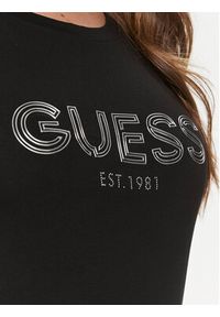 Guess T-Shirt Bold W4RI29 J1314 Czarny Slim Fit. Kolor: czarny. Materiał: bawełna