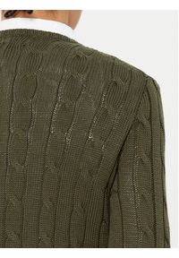 Polo Ralph Lauren Sweter 211891640030 Zielony Regular Fit. Typ kołnierza: polo. Kolor: zielony. Materiał: bawełna #5