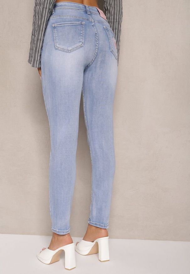 Renee - Niebieskie Jeansy z Bawełną Typu Skinny Jorivaes. Okazja: na co dzień. Stan: podwyższony. Kolor: niebieski. Wzór: jednolity. Styl: klasyczny, elegancki, casual