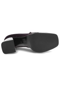 Fioletowe Półbuty Simen Eleganckie Skórzane Buty Na Obcasie. Zapięcie: bez zapięcia. Kolor: fioletowy. Materiał: skóra. Szerokość cholewki: normalna. Obcas: na obcasie. Styl: elegancki. Wysokość obcasa: średni #3