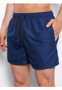 Ombre Clothing - Kąpielówki męskie - V26 - Rozmiar: M. Okazja: na plażę. Kolor: niebieski. Materiał: poliester. Wzór: kolorowy. Sezon: lato. Styl: sportowy