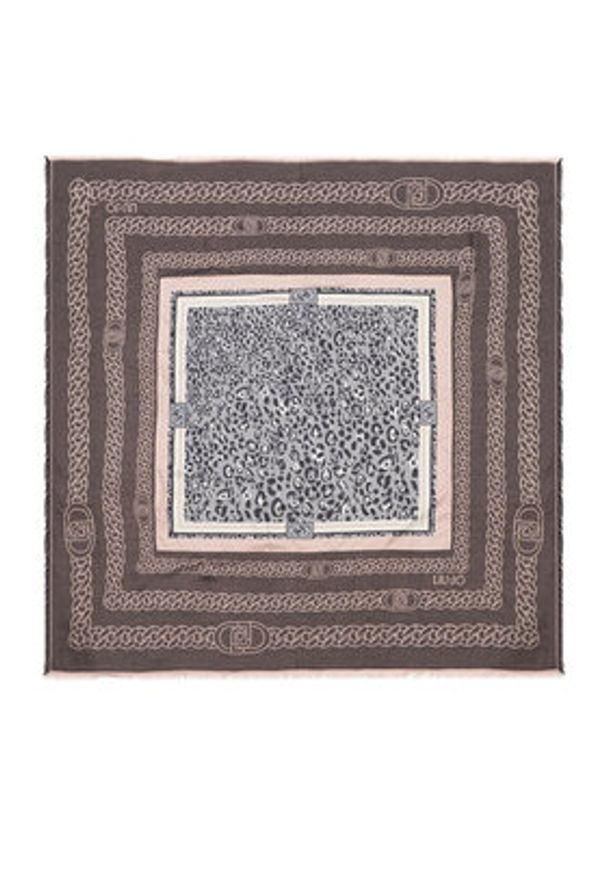 Liu Jo Szal Square Jacquard C/F 2F4049 T0300 Szary. Kolor: szary. Materiał: materiał