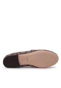 Coach Loafersy Hanna Textured Jacq CC888 Brązowy. Kolor: brązowy. Materiał: materiał