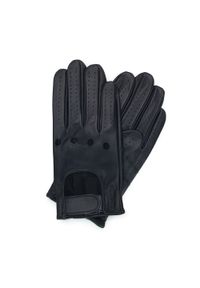 Wittchen - Rękawiczki samochodowe męskie ze skóry licowej czarne. Kolor: czarny. Materiał: skóra #1