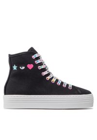 Chiara Ferragni Sneakersy CF3011-001 Czarny. Kolor: czarny. Materiał: materiał #1