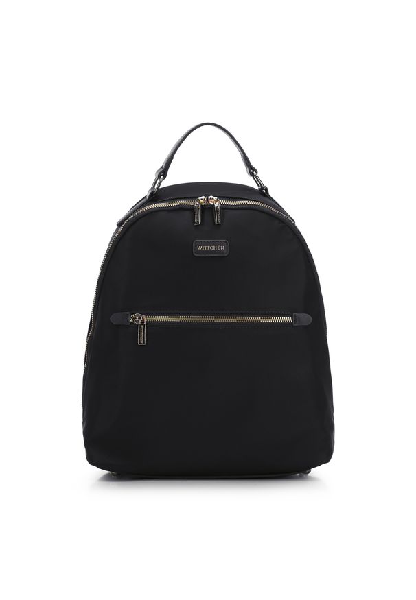 Wittchen - Damski plecak nylonowy prosty czarny. Kolor: czarny. Materiał: nylon. Styl: klasyczny, elegancki
