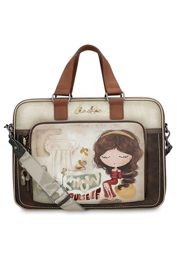 Brązowa Damska Torba Na Laptopa Anekke. Kolor: brązowy