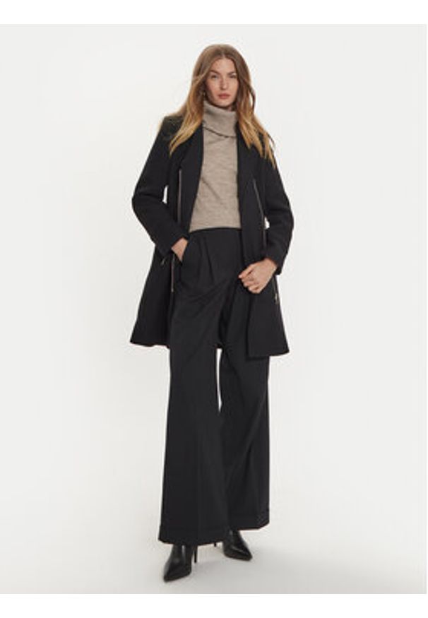 Morgan Płaszcz przejściowy 242-GELICE Czarny Regular Fit. Kolor: czarny. Materiał: syntetyk