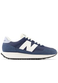 Buty New Balance WS237DN1 - granatowe. Zapięcie: sznurówki. Kolor: niebieski. Materiał: materiał, zamsz, skóra, guma, syntetyk. Szerokość cholewki: normalna