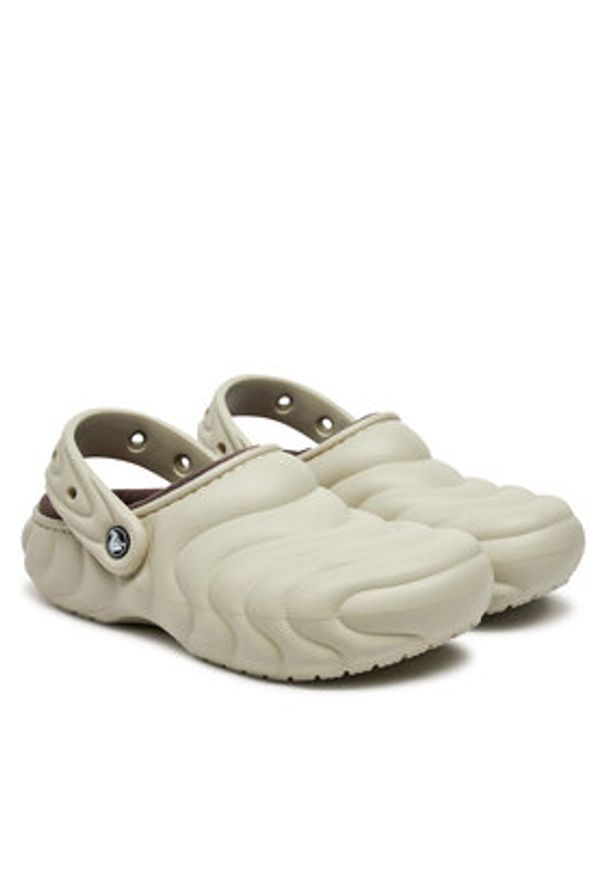 Crocs Klapki Classic Lined Overpuff Clog 210059 Beżowy. Kolor: beżowy