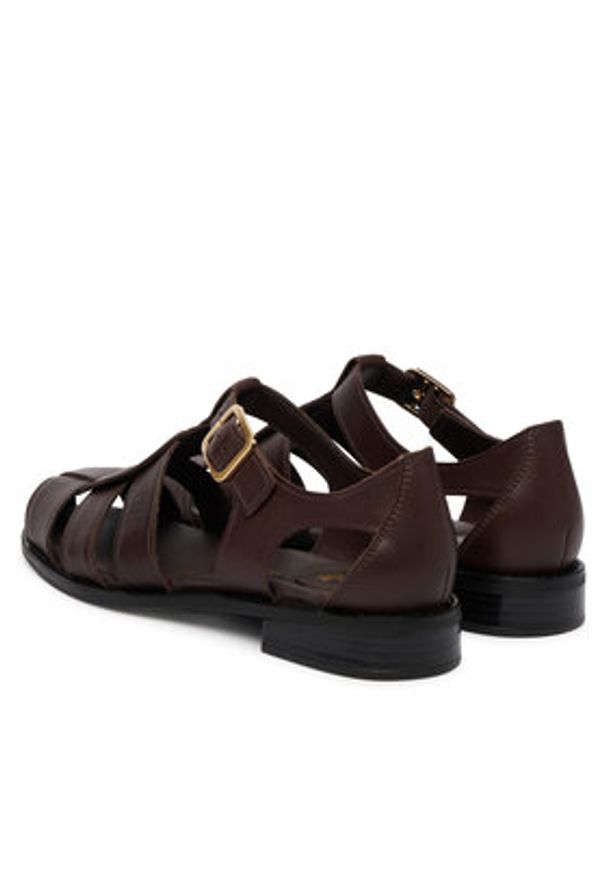 Clarks Sandały Hana Sun 26185911 Brązowy. Kolor: brązowy. Materiał: skóra