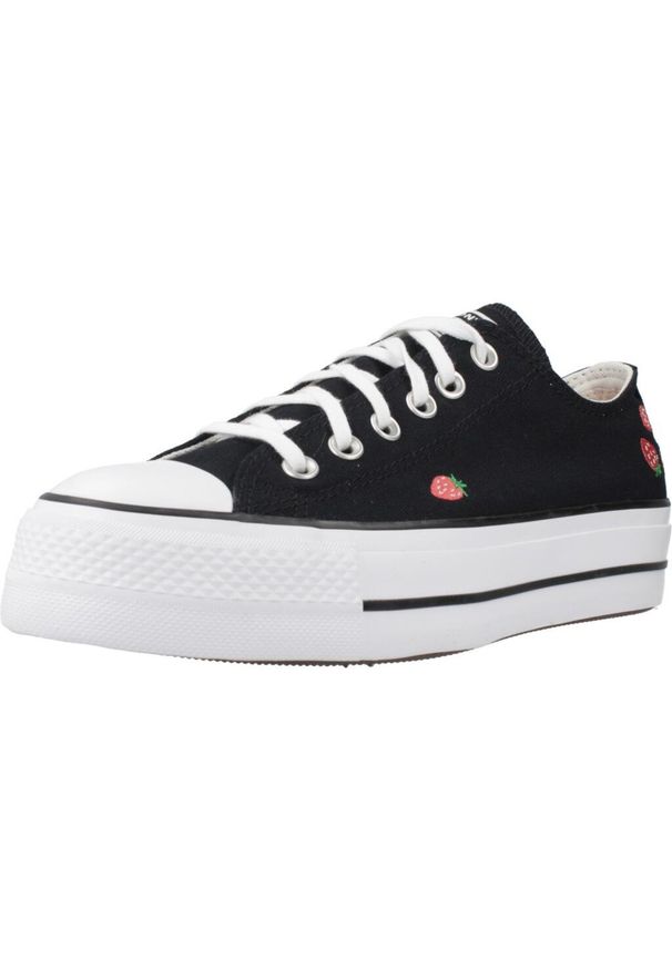Converse - Buty CONVERSE CHUCK TAYLOR ALL STAR LIFT OX Czarny. Kolor: czarny. Materiał: materiał. Obcas: na platformie. Styl: sportowy