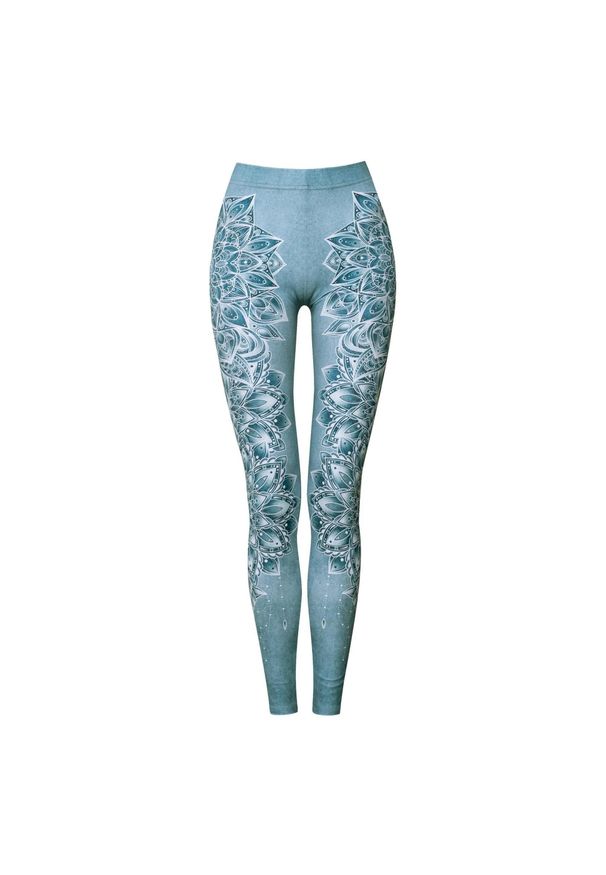 Legginsy sportowe damskie DEEP TRIP Aqua. Kolor: niebieski. Sport: joga i pilates