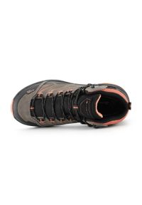ALPINE PRO - Buty wysokie trekkingowe damskie Alpine Pro Crede Vibram. Kolor: brązowy. Materiał: skóra. Szerokość cholewki: normalna. Styl: sportowy