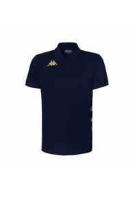 Polo Kappa Gastio. Typ kołnierza: polo. Kolor: wielokolorowy, niebieski. Materiał: bawełna, poliester