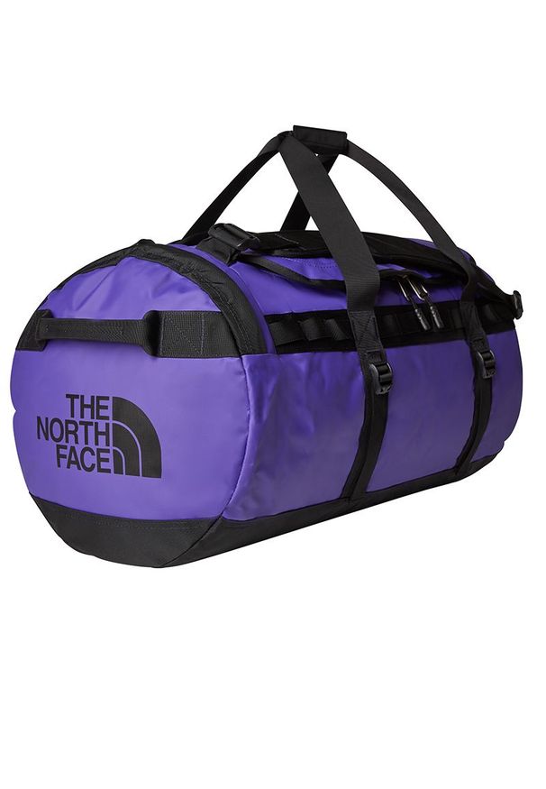 Torba The North Face Base Camp Duffel M 0A52SAS961 - fioletowa. Kolor: fioletowy. Materiał: nylon. Wzór: paski