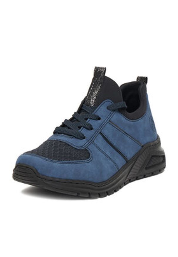 Rieker Sneakersy M4970-14 Niebieski. Kolor: niebieski. Materiał: materiał, syntetyk