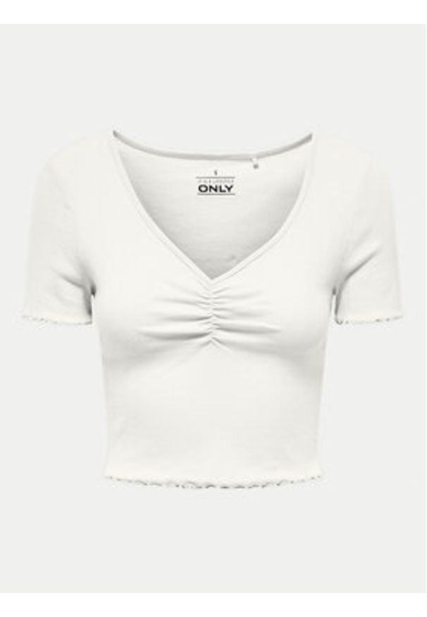 only - ONLY T-Shirt Betty 15311919 Biały Regular Fit. Kolor: biały. Materiał: bawełna